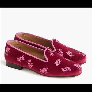 Stubbs & Wootton x J.crew swarm garnet loafers 9